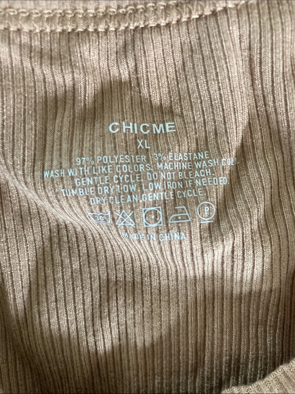 chic Ribbed Tank Top in Taupe - Picture 2 of 5